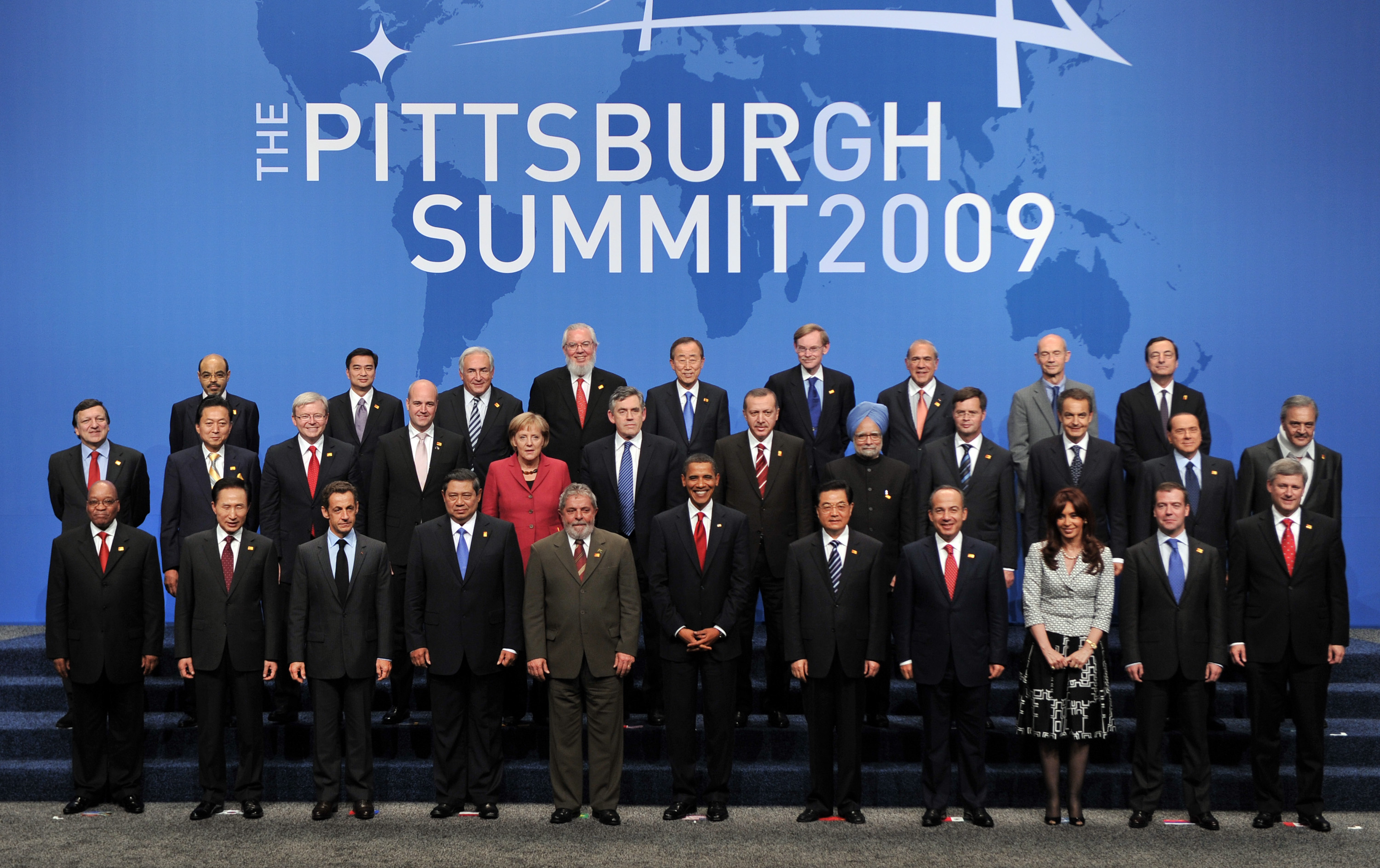 피츠버그 G20 정상회의 후 기념 촬영